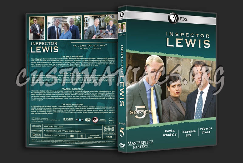 Inspector Lewis: Series 1-5 dvd cover