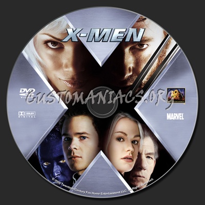 X-Men dvd label