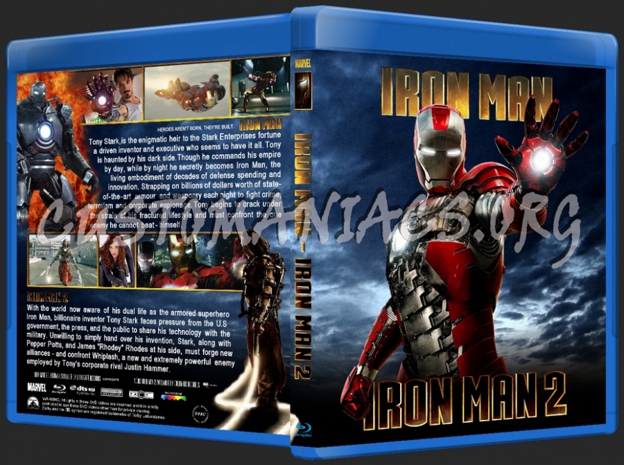 Iron Man 1 & 2 blu-ray cover