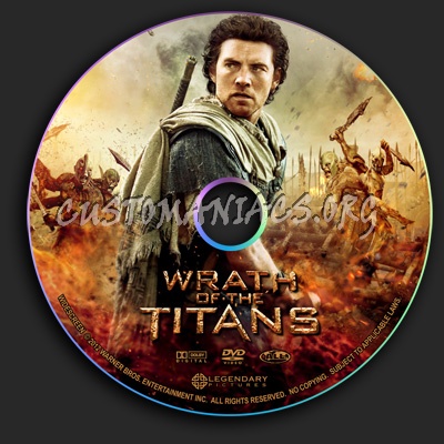 Wrath Of The Titans dvd label