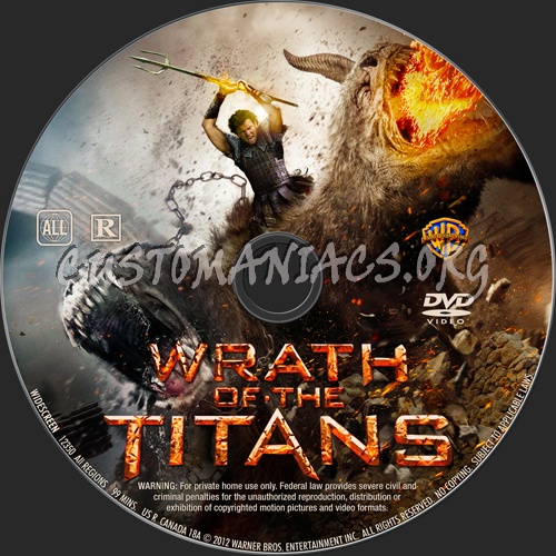 Wrath of the Titans dvd label