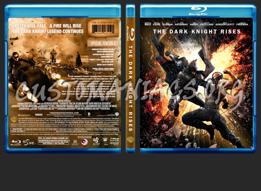 The Dark Knight Rises blu-ray cover