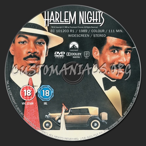 Harlem Nights dvd label