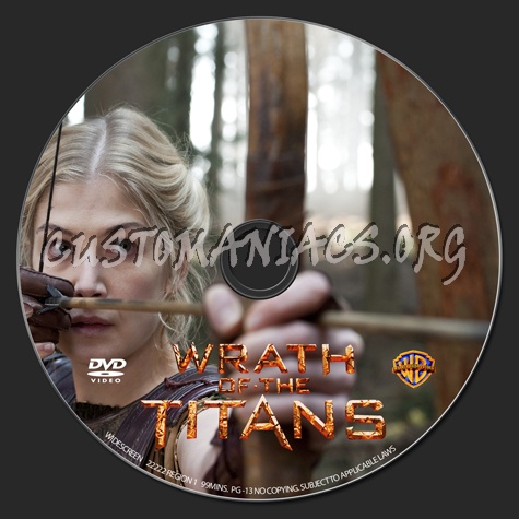 Wrath of The Titans dvd label