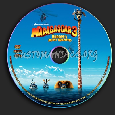 Madagascar 3 - Europe's Most Wanted dvd label