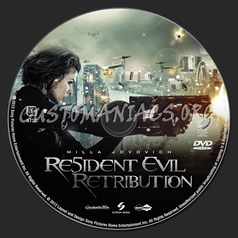 Resident Evil Retribution dvd label