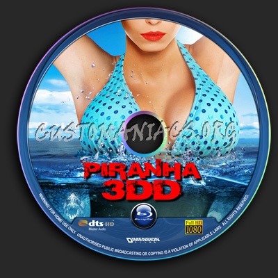 Piranha 3DD blu-ray label