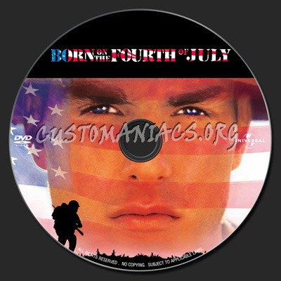 Born On The Fourth Of July dvd label