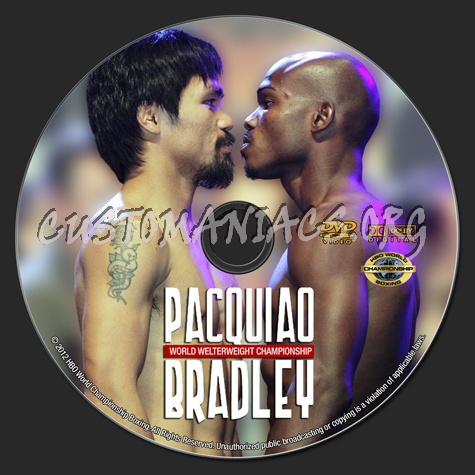 Paquiao V Bradley: June 2012 dvd label