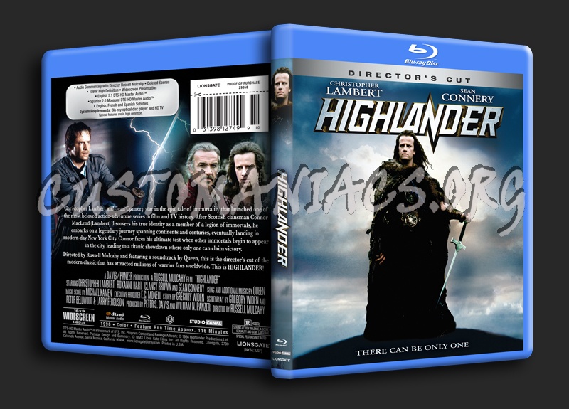 Highlander blu-ray cover