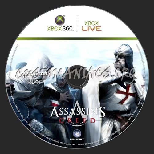 Assassin's Creed dvd label