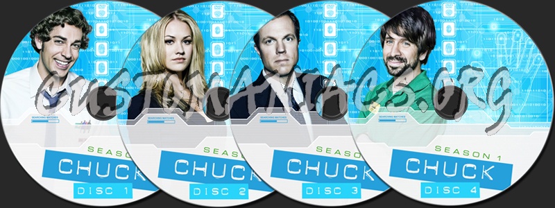 Chuck Season 1 - 5 dvd label