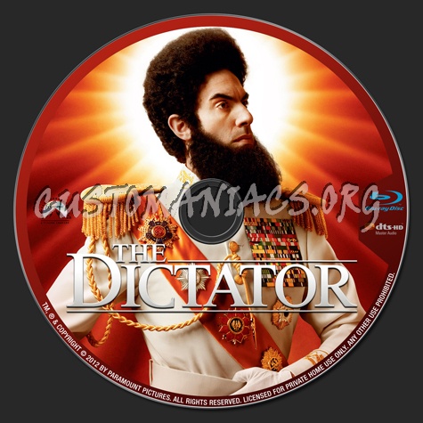 The Dictator blu-ray label