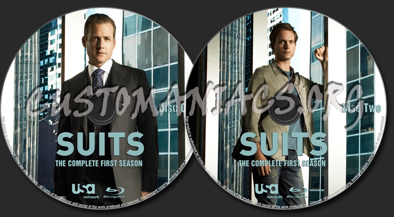 Suits Season One blu-ray label