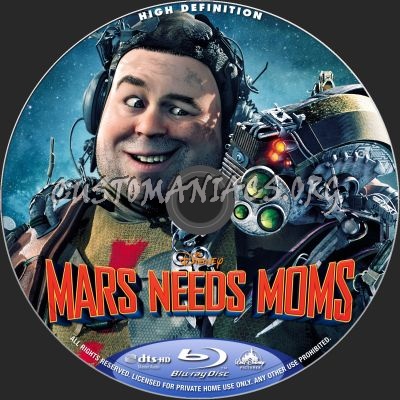 Mars Needs Moms (2D+3D) blu-ray label