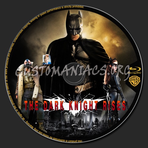 The Dark Knight Rises blu-ray label