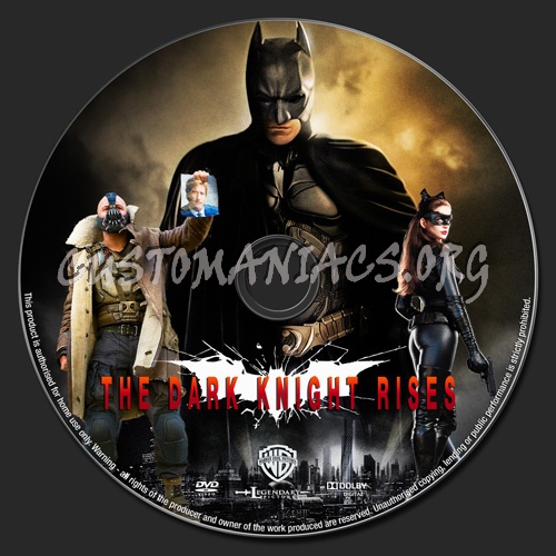 The Dark Knight Rises dvd label