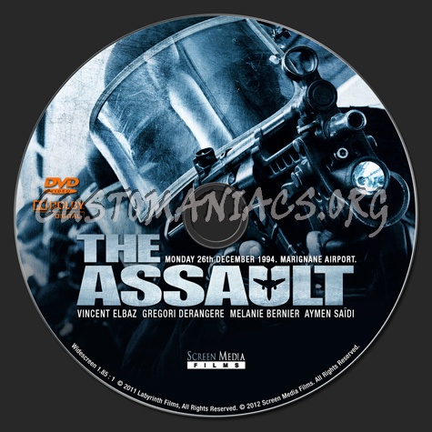 The Assault dvd label