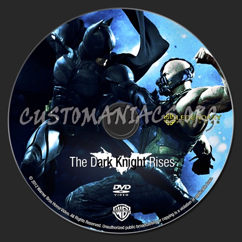 The Dark Knight Rises dvd label