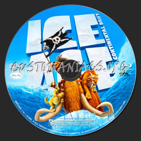 Ice Age 4 Continental Drift blu-ray label