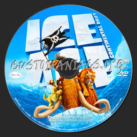 Ice Age 4 Continental Drift dvd label