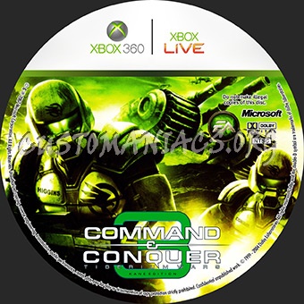 Command and Conquer 3 Tiberium Wars dvd label