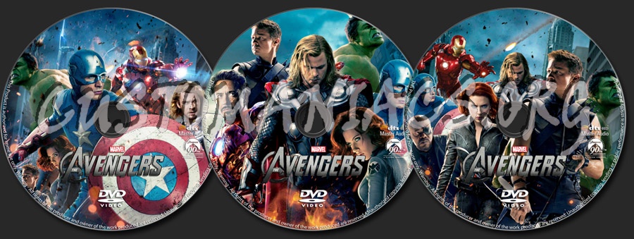 The Avengers dvd label