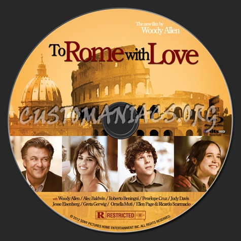 To Rome with Love blu-ray label