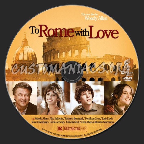 To Rome with Love dvd label