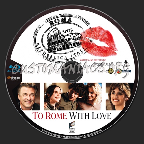 To Rome with Love blu-ray label