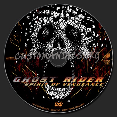 Ghost Rider : Spirit Of Vengeance dvd label