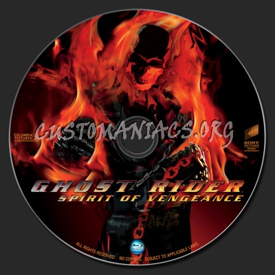 Ghost Rider : Spirit Of Vengeance blu-ray label