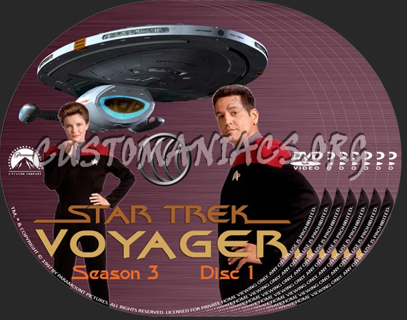 Star Trek: Voyager Season 3 dvd label