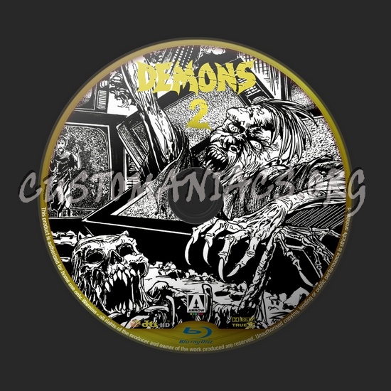 Demons 2 blu-ray label