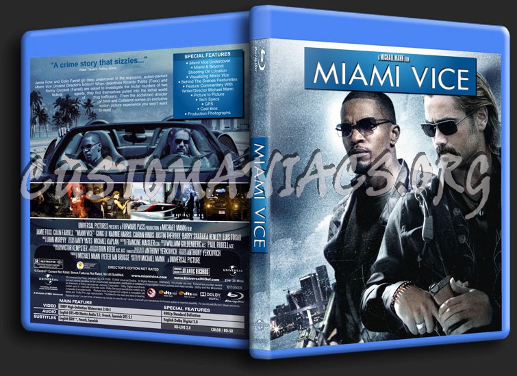 Miami Vice blu-ray cover