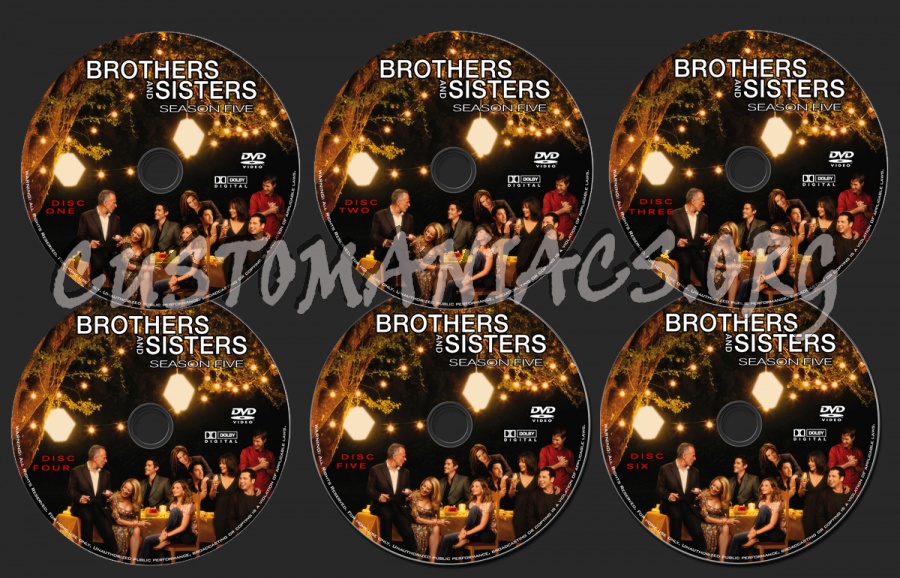 Brothers & Sisters Season 5 dvd label