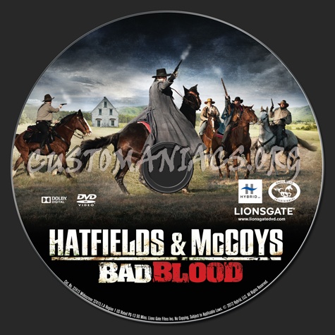 Hatfields & McCoys: Bad Blood dvd label