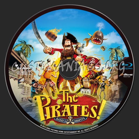 The Pirates! Band of Misfits blu-ray label