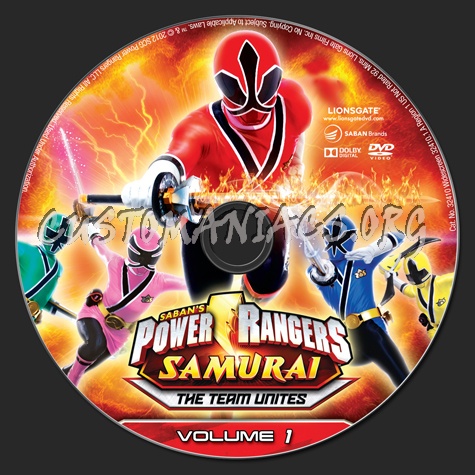 Power Rangers Samurai Volume 1 dvd label