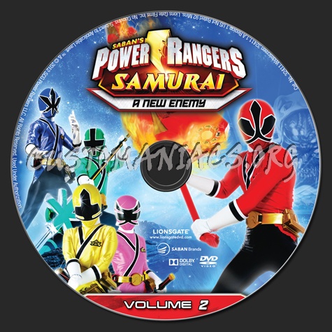 Power Rangers Samurai Volume 2 dvd label