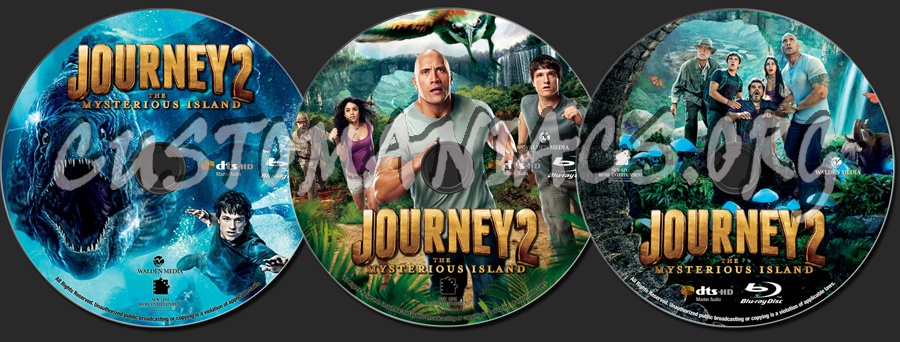 Journey 2 The Mysterious Island blu-ray label