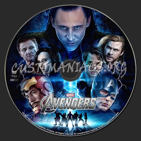 The Avengers dvd label