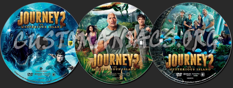 Journey 2 The Mysterious Island dvd label