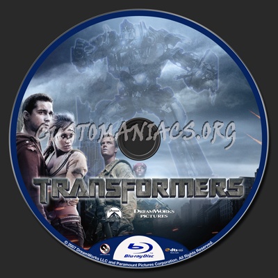 Transformers blu-ray label