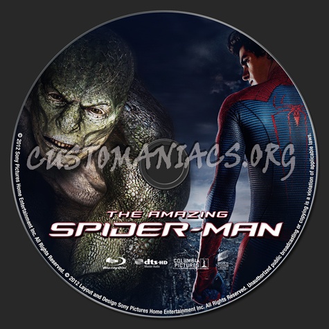 The Amazing Spider-Man blu-ray label