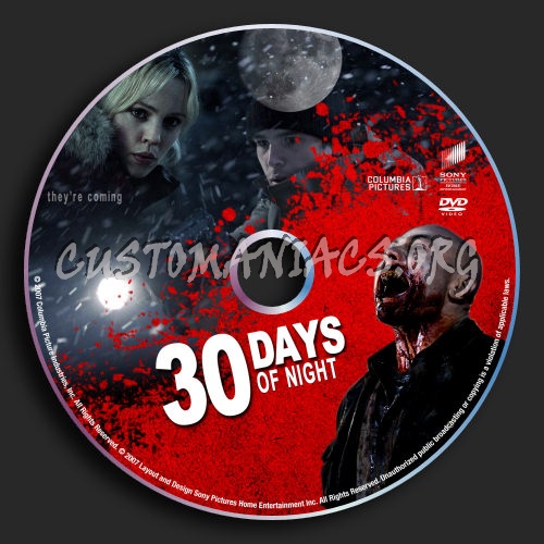 30 Days Of Night dvd label