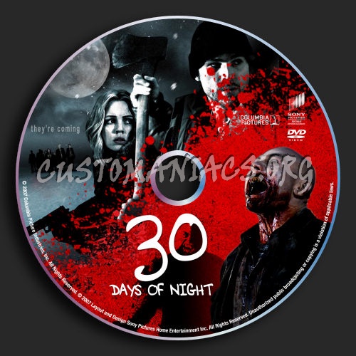 30 Days Of Night dvd label