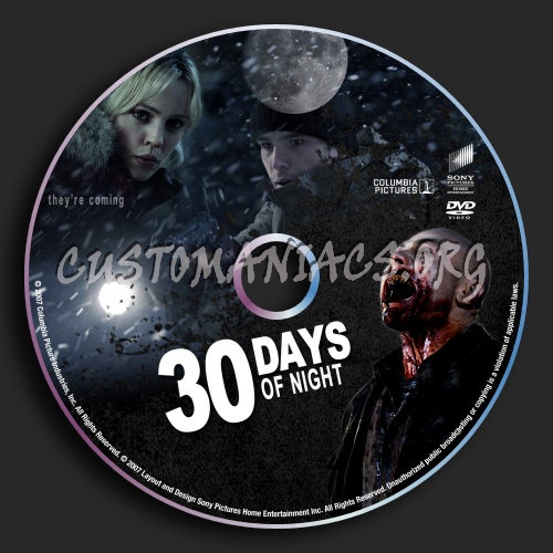 30 Days Of Night dvd label