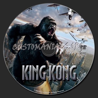 King Kong dvd label