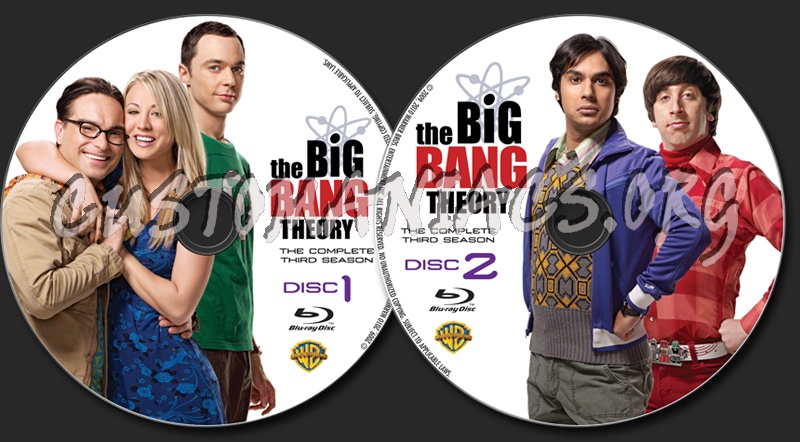 The Big Bang Theory Season 3 blu-ray label - DVD Covers & Labels